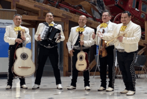 Five members of the Cañas y Su Mariachi de Oro band
